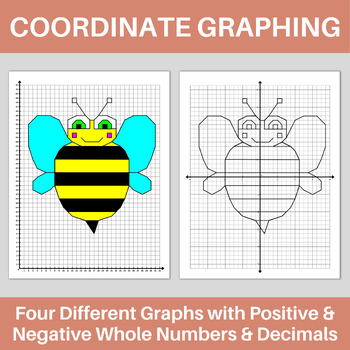 Preview of Spring Bee Coordinate Graphing Plotting Points Ordered Pairs Mystery Picture