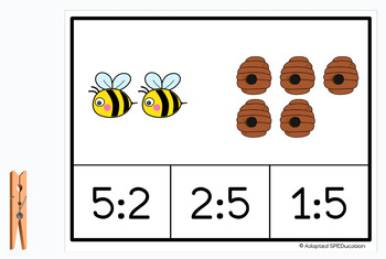 Preview of Spring- Bee to Bee Hive- Ratio Clip Cards