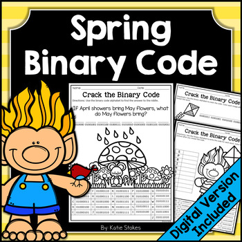 Preview of Spring Binary Code STEM Activities | Printable & Digital