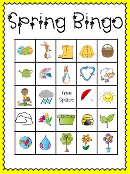 Preview of Spring Bingo (30 completely different cards & calling cards included!)