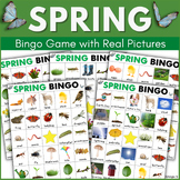 Spring Bingo Game Vocabulary Cards with Real Pictures Spec