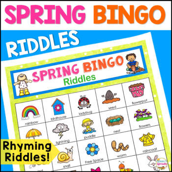 Preview of Spring Bingo Riddles Game Speech and Language Therapy Activities