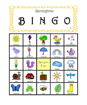 Spring Bingo! - Springtime (36 BINGO BOARDS) by Learn to Grow | TpT