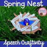 Spring Bird Nest Speech and Language Therapy Craft for Upp