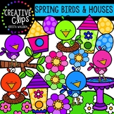 Spring Birds and Houses: Spring Clipart {Creative Clips Clipart}