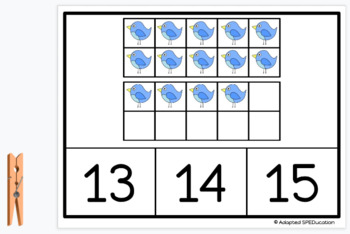 Preview of Spring- Blue Bird- Tens Frames- Clip Cards- Google Slides Activities