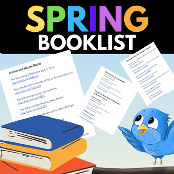 Preview of Spring Book List for Preschoolers, Kindergarteners, and First Graders