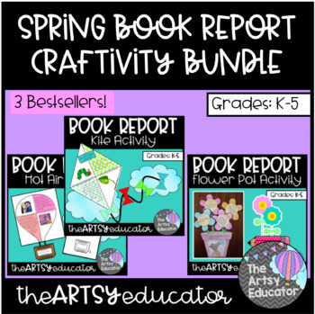 Preview of Spring Book Report Craftivity Bundle -- 3 Bestsellers! [Grades K-5]
