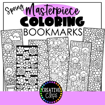 Preview of Spring Bookmarks Coloring Pages {Spring Coloring Pages}