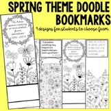Printable bookmarks to color- Spring Bookmarks