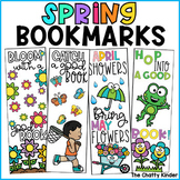 Spring Bookmarks - Color Your Own Bookmark Template - Reading
