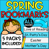 Spring Bookmarks! Spring Holiday & Coloring Bookmarks for 