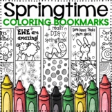 Spring Bookmarks to Color | Spring Coloring Bookmarks
