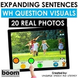 Summer Boom Cards Speech Therapy for Expanding Sentences |