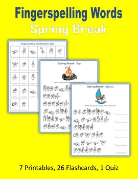 Preview of Spring Break - ASL Fingerspelling (Sign Language)