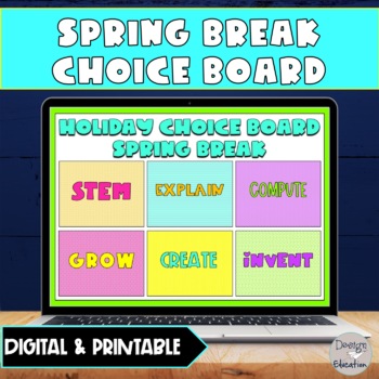 Preview of Spring Break Activities | Distance Learning | Fun Spring Break Activity