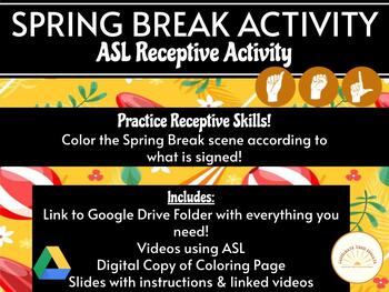 Preview of Spring Break Activity - American Sign Language