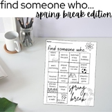 Spring Break Activity - 'Find Someone Who' Game