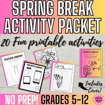 Preview of After Spring Break Fun Activities | Writing | Word Search | Work Packet