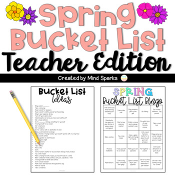 Preview of Spring Break Bucket List (Teacher Edition)