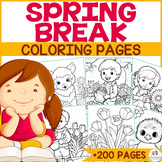 Spring Break Coloring Pages, Animals & Flowers Coloring Sh