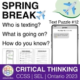 Spring Break✈️ | Critical Thinking Text Puzzle 12 | Digita