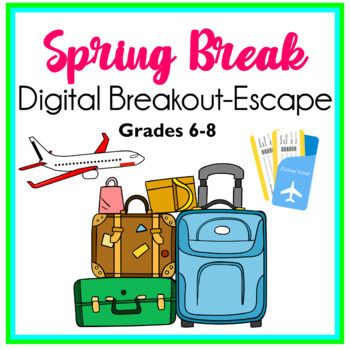 Preview of Spring Break Digital Breakout Escape Room Digital Distance Learning