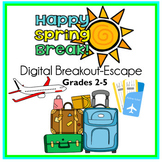 Spring Break Digital Breakout Escape Room Grades 2-5