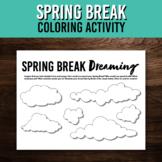 Spring Break Dreaming Coloring Activity | Fun March Activity