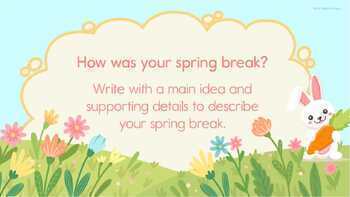 Preview of Spring Break Essay: Interactive Google Slides