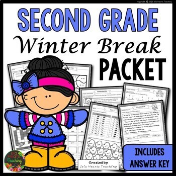 Preview of Winter Break: Second Grade Winter Break Packet Homework Practice Pages
