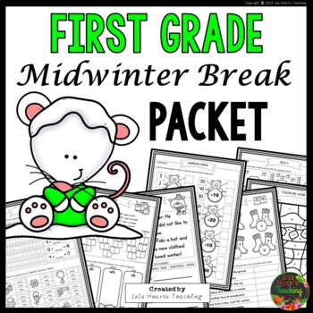 Preview of First Grade Midwinter Break Packet (First Grade Homework)