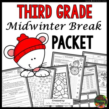 Preview of Third Grade Midwinter Break Packet (Third Grade Homework)