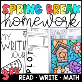 Spring Break Homework for 3rd Grade - Reading, Writing, an