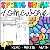Spring Break Homework for 4th Grade - Reading, Writing, an