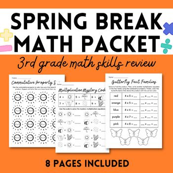 Spring Break Math Packet- 3rd Grade Skills Review by Elementary STEM ...