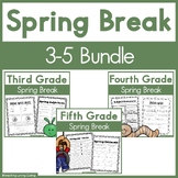 Spring Break Packet Grade 3-5 BUNDLE