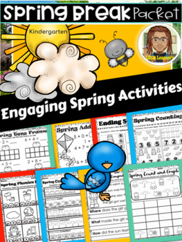 Preview of Spring Break Packet Kindergarten | Kindergarten | Reading Comprehension