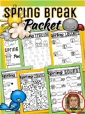 Spring Break Packet | PreK Spring Worksheets | Kindergarte