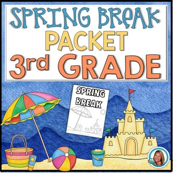 Preview of Spring Break Packet for 3rd Grade | HOME LEARNING