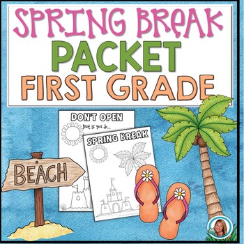 Preview of Spring Break Packet for First Grade | HOME LEARNING