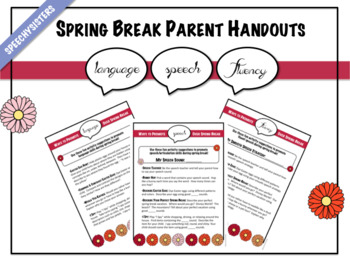 Preview of Parent Handouts | Spring Break | Articulation, Language, Fluency
