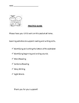 Preview of Recess Packet for K-1