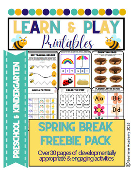 Preview of Spring Break Preschool/Kindergarten Pack