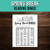 Spring Break Reading BINGO Game Card | Printable Activity
