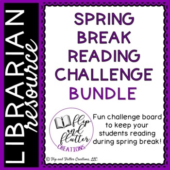Preview of Spring Break Reading Challenge Bingo Board Bundle