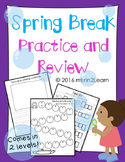 Spring Break Review Packet Kindergarten