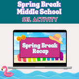 Spring Break SEL Reflection Activities Writing Prompt Goal