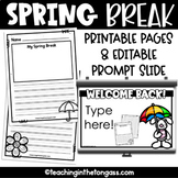 Spring Break Slide & Writing Paper