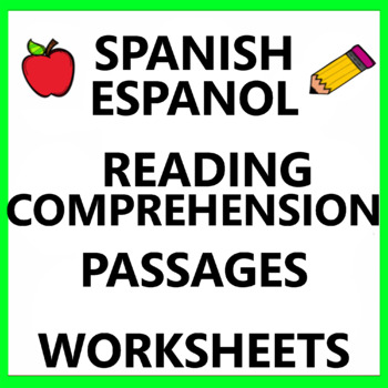 Preview of Spring Break Spanish Espanol Reading Comprehension Passages Stories Paragraphs